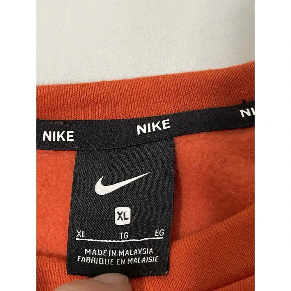 Nike Sideline Crew Neck Sweatshirt Women's XL Orange‎ Grey DH3780 Boxy Fit